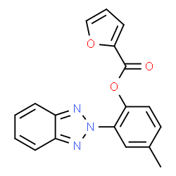 ChemSpider 2D Image | 2-(2H-Benzotriazol-2-yl)-p-tolyl 2-furoate | C18H13N3O3