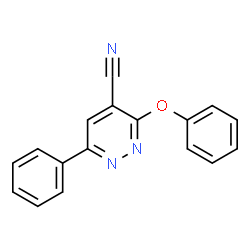 ChemSpider 2D Image | 3-Phenoxy-6-phenyl-4-pyridazinecarbonitrile | C17H11N3O
