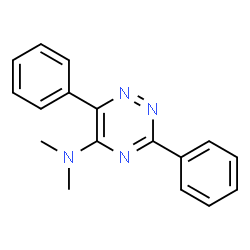 ChemSpider 2D Image | N,N-Dimethyl-3,6-diphenyl-1,2,4-triazin-5-amine | C17H16N4