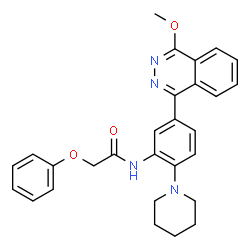 ChemSpider 2D Image | N-[5-(4-Methoxy-1-phthalazinyl)-2-(1-piperidinyl)phenyl]-2-phenoxyacetamide | C28H28N4O3