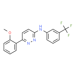 ChemSpider 2D Image | 6-(2-Methoxyphenyl)-N-[3-(trifluoromethyl)phenyl]-3-pyridazinamine | C18H14F3N3O
