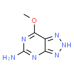 ChemSpider 2D Image | 7-Methoxy-3H-1,2,3-triazolo[4,5-d]pyrimidin-5-amine | C5H6N6O