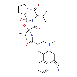 ChemSpider 2D Image | 12'-Hydroxy-2',5'-diisopropyl-3',6',18-trioxo-9,10-dihydroergotaman | C31H41N5O5
