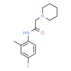 ChemSpider 2D Image | N-(4-Iodo-2-methylphenyl)-2-(1-piperidinyl)acetamide | C14H19IN2O