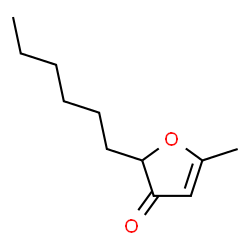 ChemSpider 2D Image | 2-Hexyl-5-methyl-3(2H)-furanone | C11H18O2