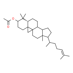 ChemSpider 2D Image | (5beta,8xi,9xi,10xi,13xi,14xi,17xi,20xi)-4,4-Dimethyl-9,19-cyclocholest-24-en-3-yl acetate | C31H50O2