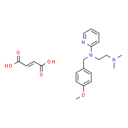 ChemSpider 2D Image | N-(4-Methoxybenzyl)-N',N'-dimethyl-N-(2-pyridinyl)-1,2-ethanediamine (2E)-2-butenedioate (1:1) | C21H27N3O5