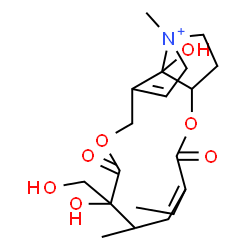 ChemSpider 2D Image | 8,12,18-Trihydroxy-4-methyl-11,16-dioxosenecionan-4-ium | C19H28NO7