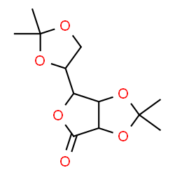 ChemSpider 2D Image | 6-(2,2-Dimethyl-1,3-dioxolan-4-yl)-2,2-dimethyldihydrofuro[3,4-d][1,3]dioxol-4(3aH)-one | C12H18O6