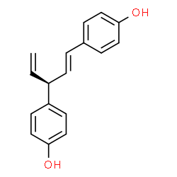 ChemSpider 2D Image | 4,4'-(1E,3R)-penta-1,4-diene-1,3-diyldiphenol | C17H16O2