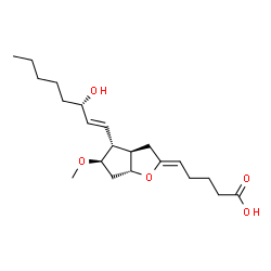 ChemSpider 2D Image | (5Z,9beta,11alpha,13E,15S)-15-Hydroxy-11-methoxy-6,9-epoxyprosta-5,13-dien-1-oic acid | C21H34O5