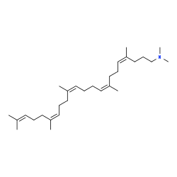 ChemSpider 2D Image | (4Z,8Z,12Z,16Z)-N,N,4,8,13,17,21-Heptamethyl-4,8,12,16,20-docosapentaen-1-amine | C29H51N