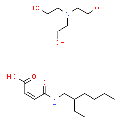 ChemSpider 2D Image | (2Z)-4-[(2-Ethylhexyl)amino]-4-oxo-2-butenoic acid - 2,2',2''-nitrilotriethanol (1:1) | C18H36N2O6