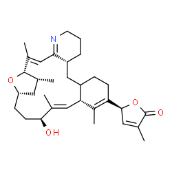 ChemSpider 2D Image | (5S)-5-[(1S,2E,9R,16S,17E,19S,22S,24R)-19-Hydroxy-2,15,18,24-tetramethyl-25-oxa-5-azatetracyclo[20.2.1.0~4,9~.0~11,16~]pentacosa-2,4,14,17-tetraen-14-yl]-3-methyl-2(5H)-furanone | C32H45NO4