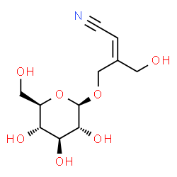 ChemSpider 2D Image | (2Z)-4-(beta-D-Glucopyranosyloxy)-3-(hydroxymethyl)-2-butenenitrile | C11H17NO7