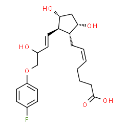 ChemSpider 2D Image | (5Z)-7-{(1R,2R,3R,5S)-2-[(1E)-4-(4-Fluorophenoxy)-3-hydroxy-1-buten-1-yl]-3,5-dihydroxycyclopentyl}-5-heptenoic acid | C22H29FO6