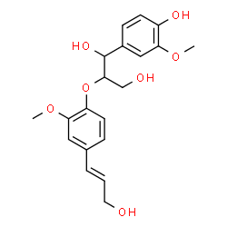 ChemSpider 2D Image | guaiacylglycerol beta-coniferyl ether | C20H24O7