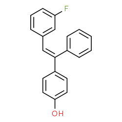 ChemSpider 2D Image | 4-[(E)-2-(3-Fluorophenyl)-1-phenylvinyl]phenol | C20H15FO