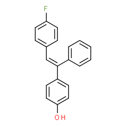 ChemSpider 2D Image | 4-[(E)-2-(4-Fluorophenyl)-1-phenylvinyl]phenol | C20H15FO