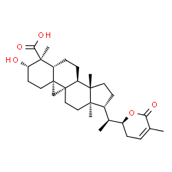 ChemSpider 2D Image | (3beta,9beta,22S)-3-Hydroxy-26-oxo-22,26-epoxy-9,19-cyclolanost-24-en-28-oic acid | C30H44O5