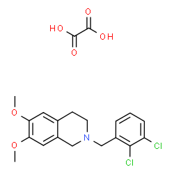 ChemSpider 2D Image | 2-(2,3-Dichlorobenzyl)-6,7-dimethoxy-1,2,3,4-tetrahydroisoquinoline ethanedioate (1:1) | C20H21Cl2NO6