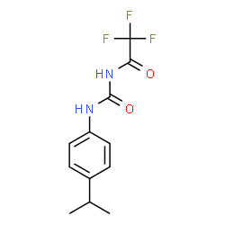 ChemSpider 2D Image | 2,2,2-Trifluoro-N-[(4-isopropylphenyl)carbamoyl]acetamide | C12H13F3N2O2