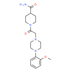 ChemSpider 2D Image | 1-{[4-(2-Methoxyphenyl)-1-piperazinyl]acetyl}-4-piperidinecarboxamide | C19H28N4O3