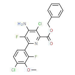 ChemSpider 2D Image | florpyrauxifen-benzyl | C20H14Cl2F2N2O3