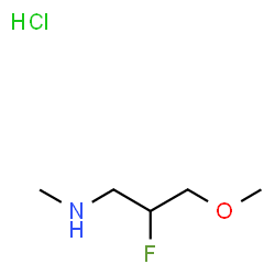 ChemSpider 2D Image | 2-Fluoro-3-methoxy-N-methyl-1-propanamine hydrochloride (1:1) | C5H13ClFNO