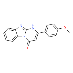 ChemSpider 2D Image | 2-(4-Methoxyphenyl)pyrimido[1,2-a]benzimidazol-4(1H)-one | C17H13N3O2