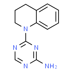 ChemSpider 2D Image | 4-(3,4-Dihydro-1(2H)-quinolinyl)-1,3,5-triazin-2-amine | C12H13N5