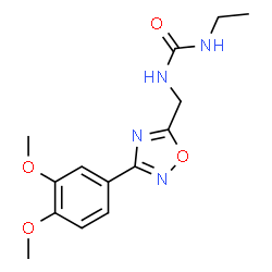 ChemSpider 2D Image | 1-{[3-(3,4-Dimethoxyphenyl)-1,2,4-oxadiazol-5-yl]methyl}-3-ethylurea | C14H18N4O4