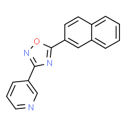 ChemSpider 2D Image | 3-[5-(2-Naphthyl)-1,2,4-oxadiazol-3-yl]pyridine | C17H11N3O