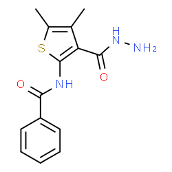 ChemSpider 2D Image | N-[3-(Hydrazinocarbonyl)-4,5-dimethyl-2-thienyl]benzamide | C14H15N3O2S