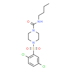 ChemSpider 2D Image | N-Butyl-4-[(2,5-dichlorophenyl)sulfonyl]-1-piperazinecarboxamide | C15H21Cl2N3O3S