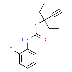 ChemSpider 2D Image | 1-(3-Ethyl-1-pentyn-3-yl)-3-(2-fluorophenyl)urea | C14H17FN2O