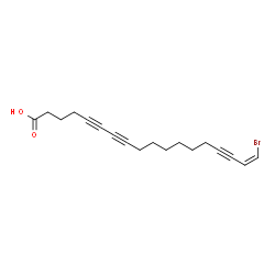 ChemSpider 2D Image | (17Z)-18-Bromo-17-octadecene-5,7,15-triynoic acid | C18H21BrO2