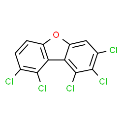 ChemSpider 2D Image | 1,2,3,8,9-PENTACHLORODIBENZOFURAN | C12H3Cl5O