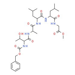 ChemSpider 2D Image | Methyl N-[(benzyloxy)carbonyl]threonylalanylleucylleucylglycinate | C30H47N5O9