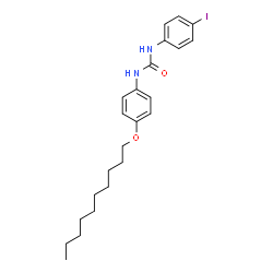 ChemSpider 2D Image | 1-[4-(Decyloxy)phenyl]-3-(4-iodophenyl)urea | C23H31IN2O2