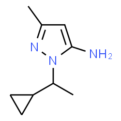 ChemSpider 2D Image | 2-(1-cyclopropylethyl)-5-methylpyrazol-3-amine | C9H15N3