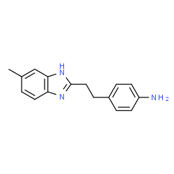 ChemSpider 2D Image | 4-[2-(6-Methyl-1H-benzimidazol-2-yl)ethyl]aniline | C16H17N3