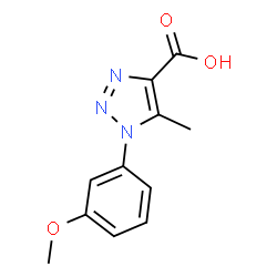 ChemSpider 2D Image | 1-(3-methoxyphenyl)-5-methyl-1,2,3-triazole-4-carboxylic acid | C11H11N3O3