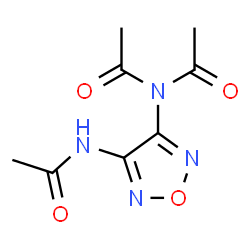 ChemSpider 2D Image | N-(4-Acetamido-1,2,5-oxadiazol-3-yl)-N-acetylacetamide | C8H10N4O4