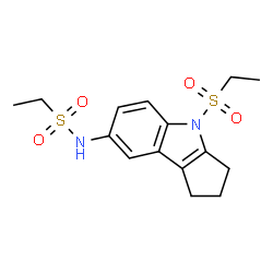 ChemSpider 2D Image | N-[4-(Ethylsulfonyl)-1,2,3,4-tetrahydrocyclopenta[b]indol-7-yl]ethanesulfonamide | C15H20N2O4S2