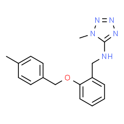 ChemSpider 2D Image | 1-Methyl-N-{2-[(4-methylbenzyl)oxy]benzyl}-1H-tetrazol-5-amine | C17H19N5O
