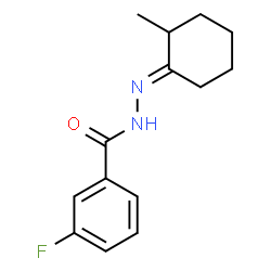 ChemSpider 2D Image | 3-Fluoro-N'-[(1E)-2-methylcyclohexylidene]benzohydrazide | C14H17FN2O