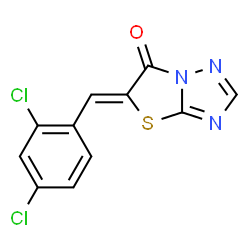 ChemSpider 2D Image | (5Z)-5-(2,4-Dichlorobenzylidene)[1,3]thiazolo[3,2-b][1,2,4]triazol-6(5H)-one | C11H5Cl2N3OS