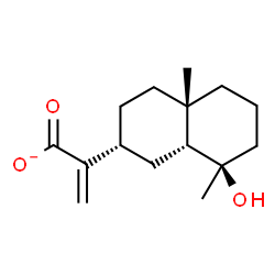 ChemSpider 2D Image | 2-[(2R,4aS,8R,8aR)-8-Hydroxy-4a,8-dimethyldecahydro-2-naphthalenyl]acrylate | C15H23O3