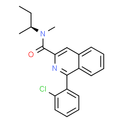 ChemSpider 2D Image | N-[(2S)-2-Butanyl]-1-(2-chlorophenyl)-N-methyl-3-isoquinolinecarboxamide | C21H21ClN2O
